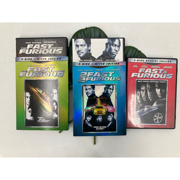 The Fast And The Furious Set Of 3 Universal Studios 1 2 4 DVD Movies Widescreen - Picture 3 of 5